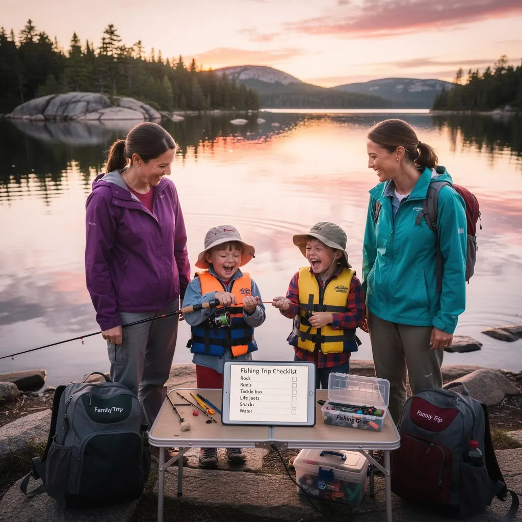 Zachód słońca nad jeziorem, tworzący magiczną atmosferę w parku.